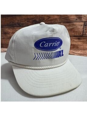 Vintage Carrier White Band Hat Baseball Cap Adjustable leather strap